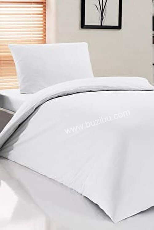 Otel Tipi Tek Kişilik Nevresim Takımı Beyaz Akfil 63 Tel